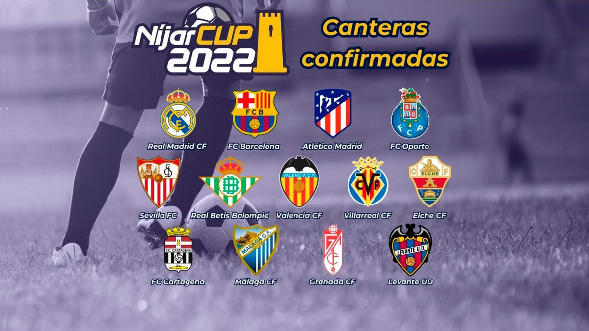 Un cartel impresionante de los equipos que acuden a la Níjar Cup.