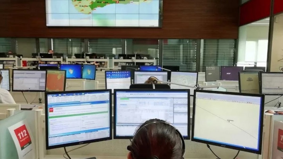 Imagen de archivo de la sala del 112.