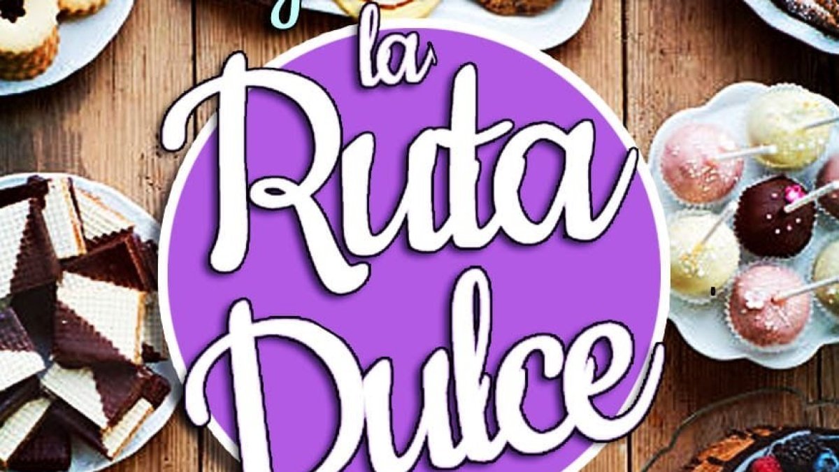 Detalle del cartel de la Ruta Dulce en Mojácar.