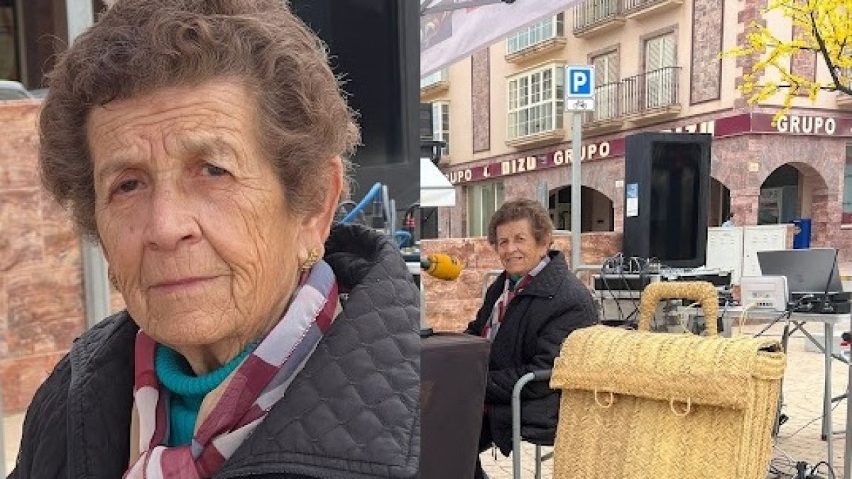 María Pérez, en una entrevista para Cadena SER, con una de sus creaciones estrella, \