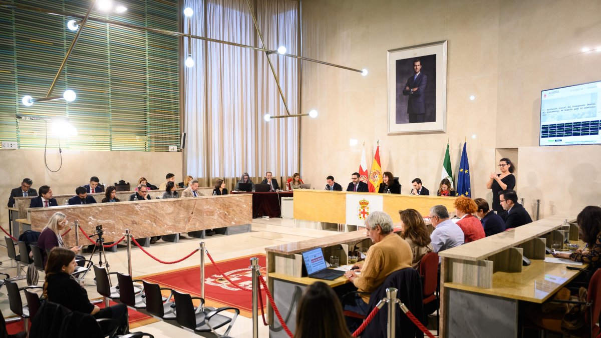 Imagen del pleno extraordinario celebrado para la aprobación del presupuesto municipal de 2023.