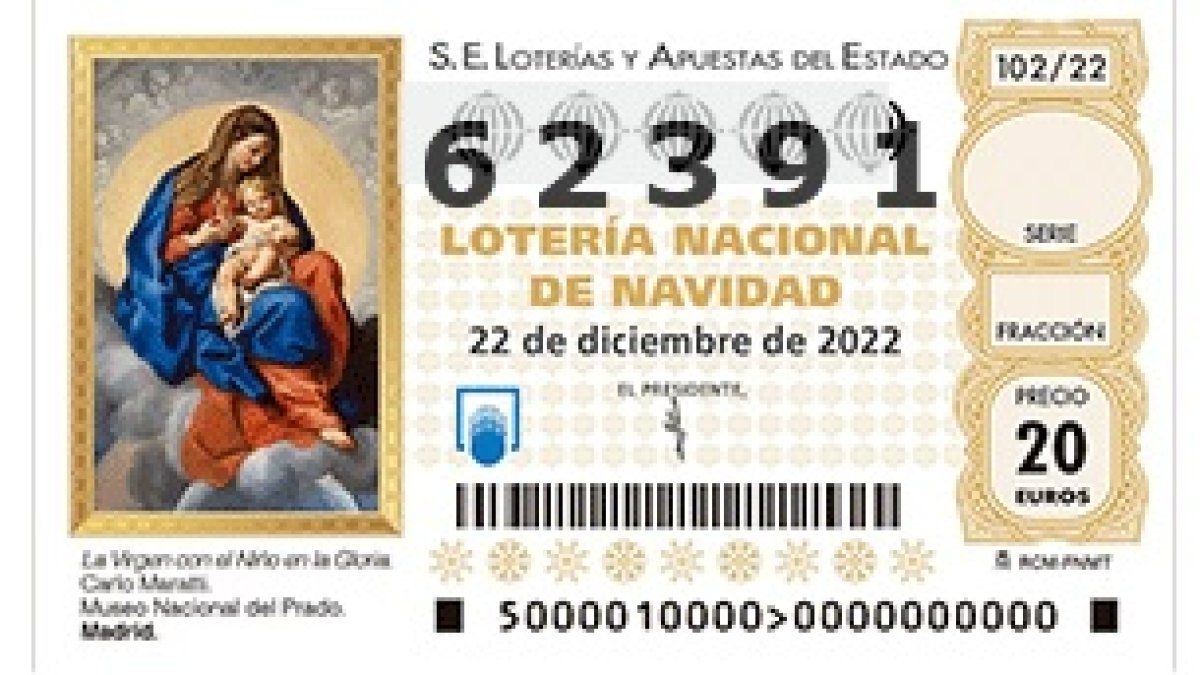Primer quinto, el primer premio del Sorteo de Navidad.