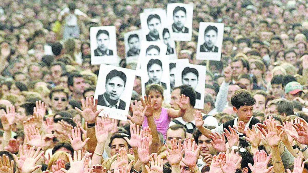 Manifestaciones en apoyo a Miguel Ángel Blanco.