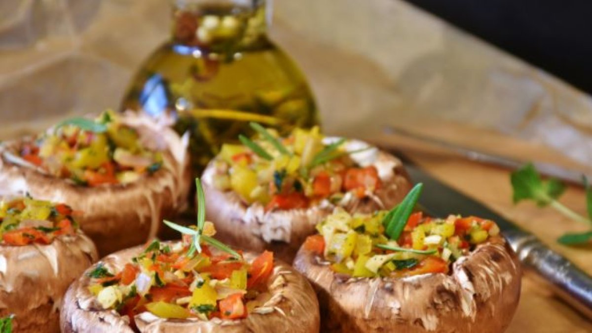 Champiñones rellenos.