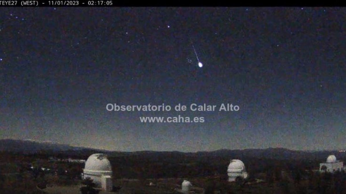 Captural del vídeo obtenidos con las cámaras exteriores operadas desde el Observatorio de Calar Alto en Almería.