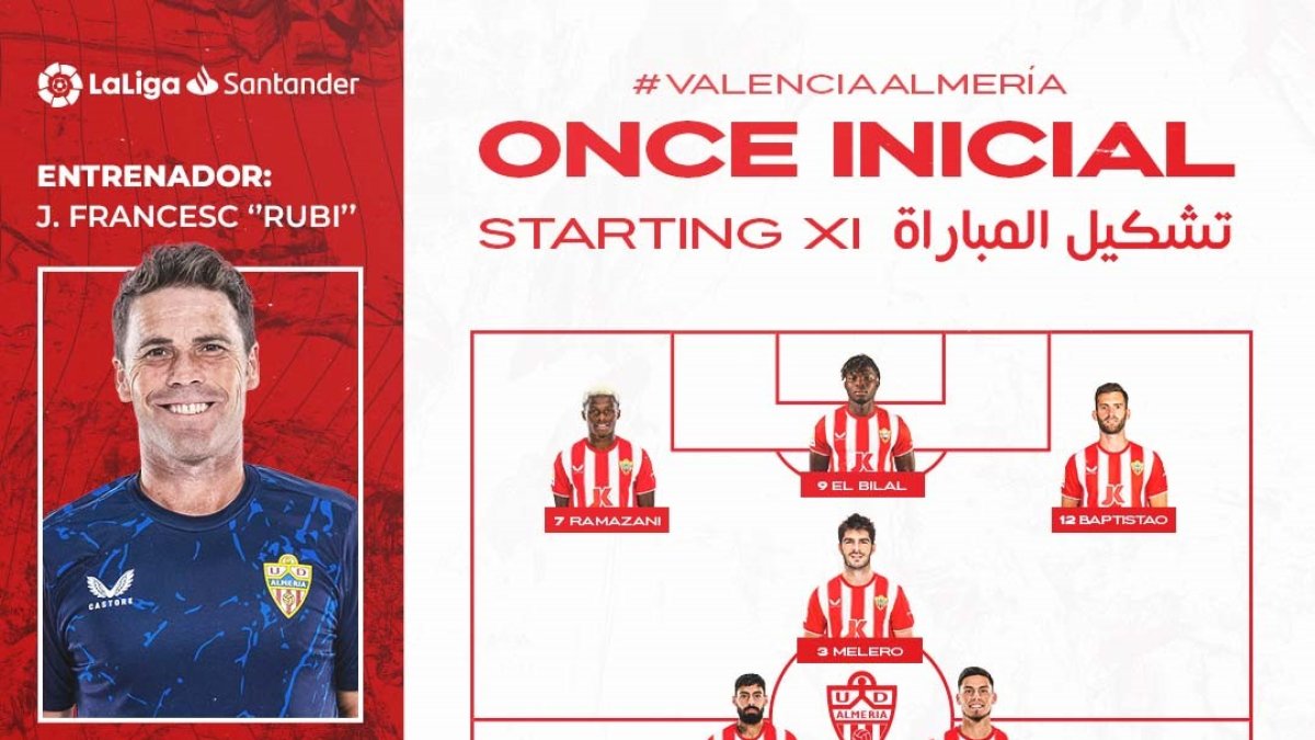 El once del Almería.