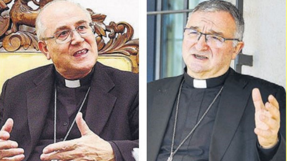 Adolfo González Montes y Antonio Gómez Cantero, los dos obispos.