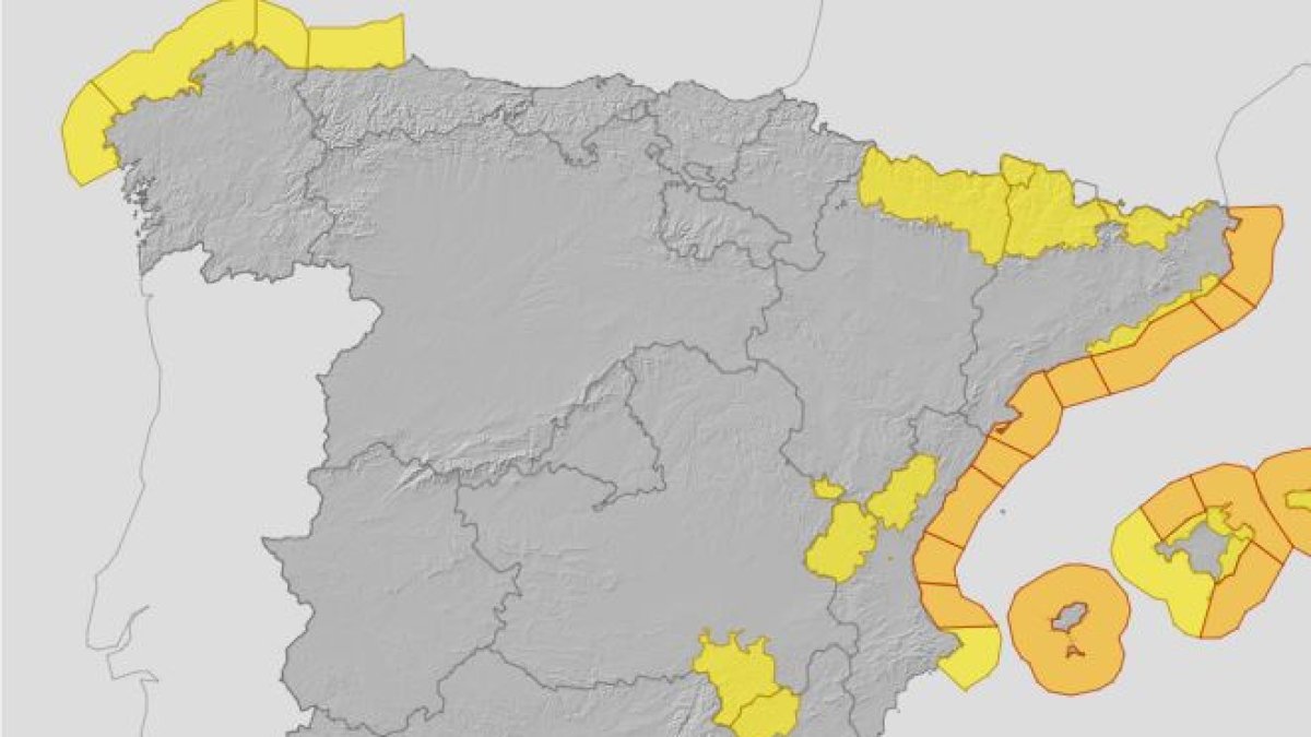 Avisos meteorológicos de este lunes.