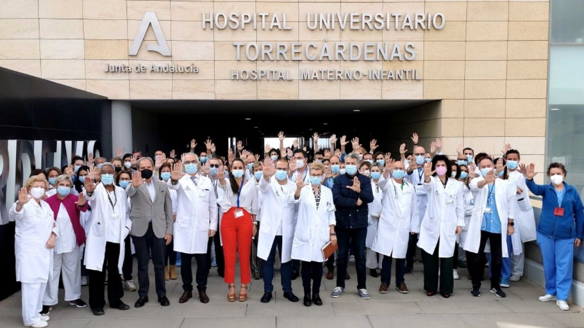 Concentración contra las agresiones en el Materno, en una imagen de archivo.