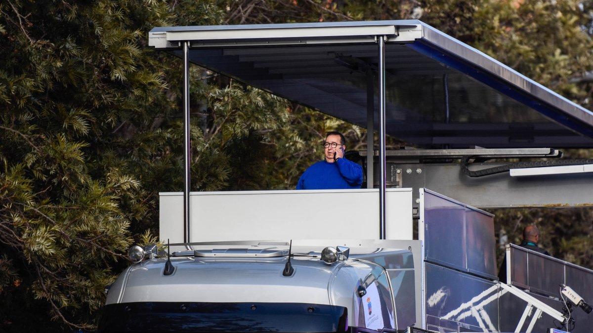 José Juan Rubí pendiente de todo en la llegada.