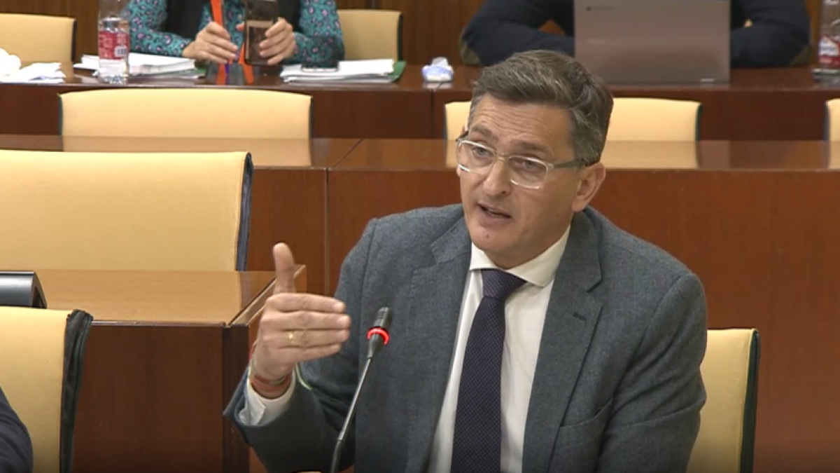 Sánchez Teruel, este jueves en el Parlamento.