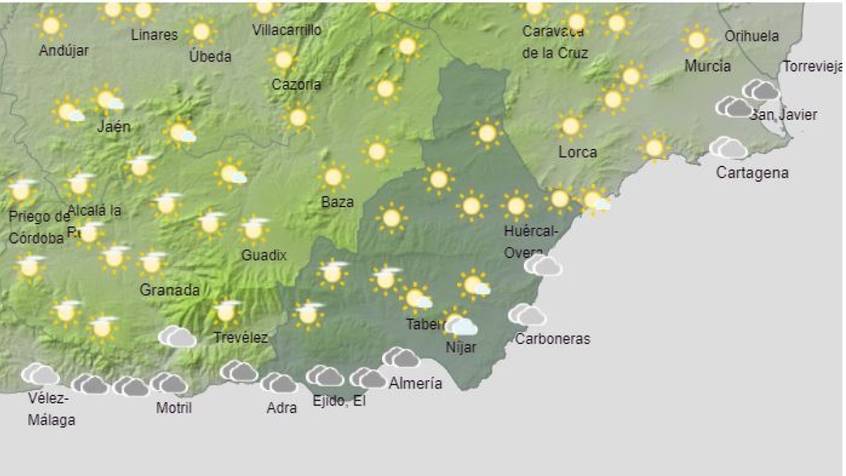 Previsión de este sábado para la provincia.