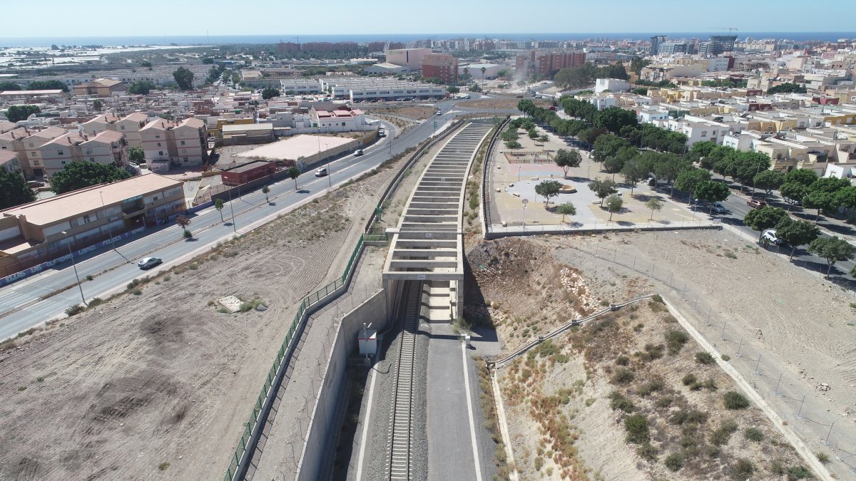 Fase I del soterramiento en la capital almeriense.