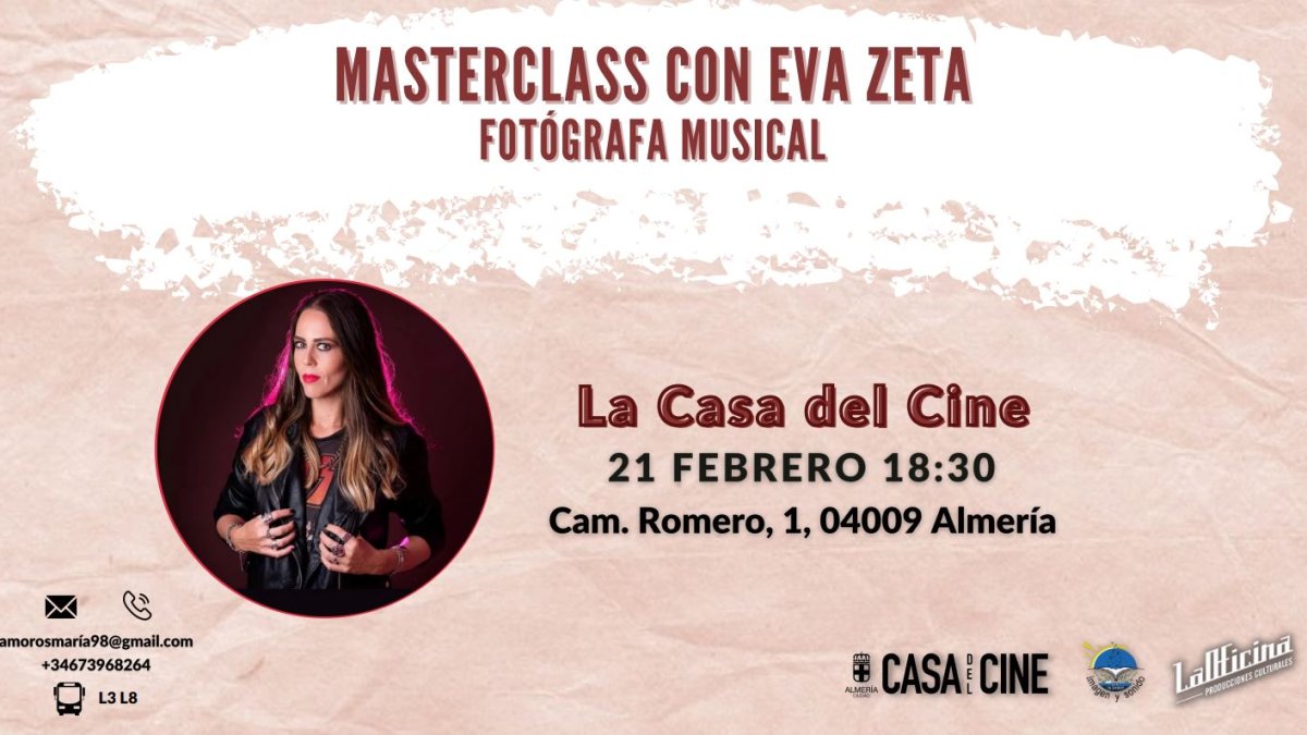 Cartel que anuncia la masterclass.