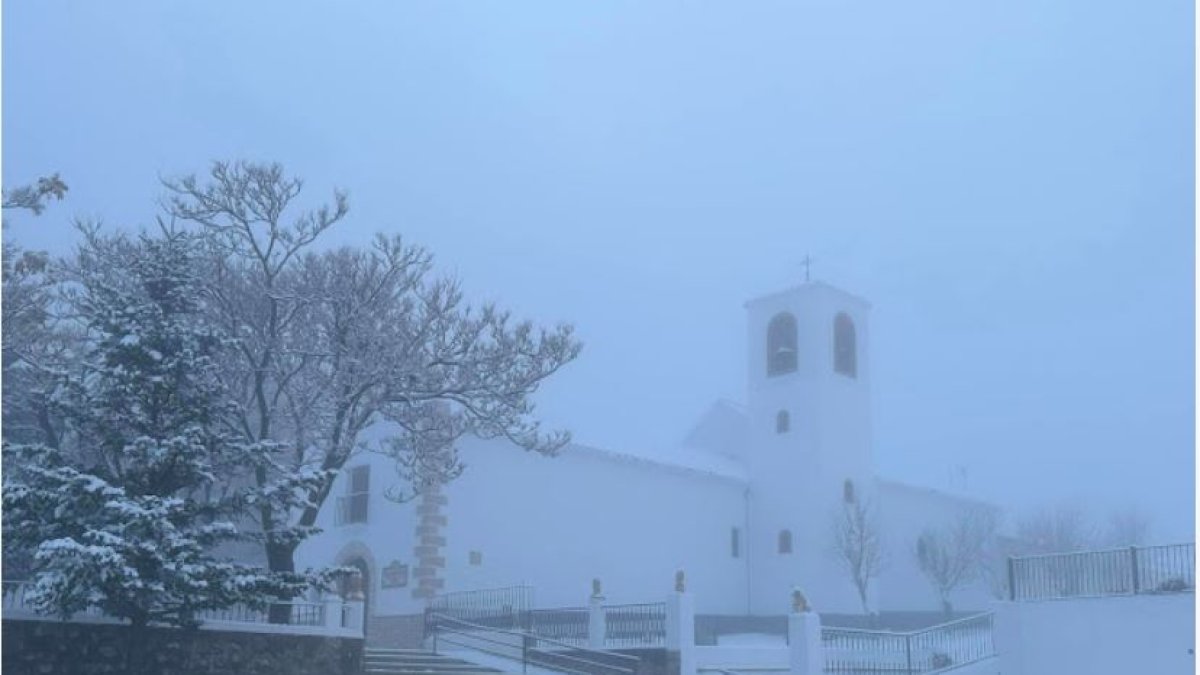 Imagen de archivo de una nevada en el municipio almeriense de María.