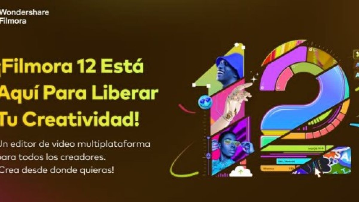 Filmora 12 desarrollado por Wondershare, es un editor de videos muy popular y fácil de utilizar.