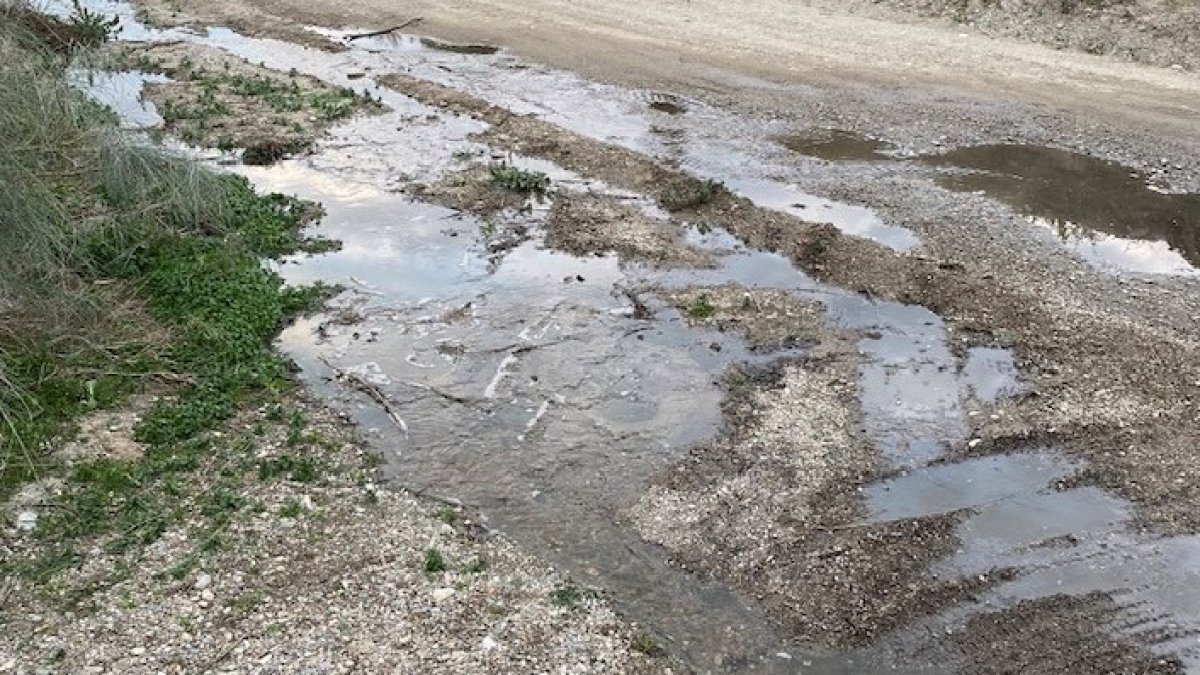 Imagen de los vertidos en la rambla de La Hortichuela.