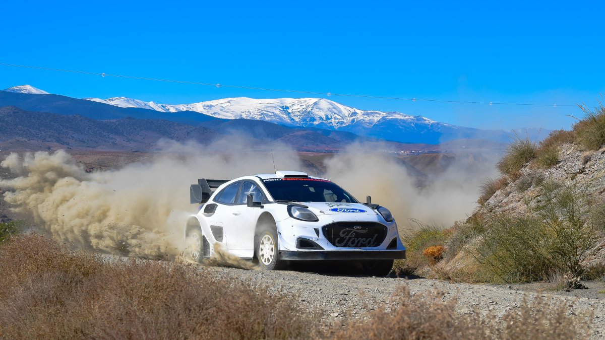 Ott Tänak durante los test llevados a cabo en Fiñana