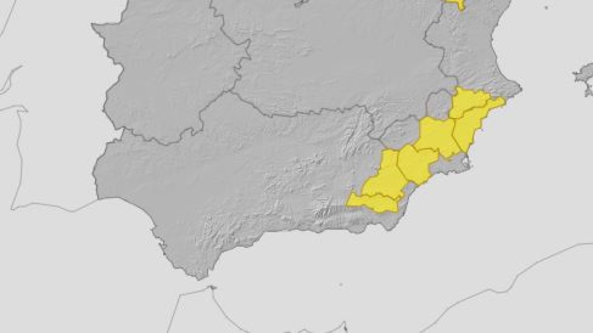 Mapa de Andalucía de este viernes.