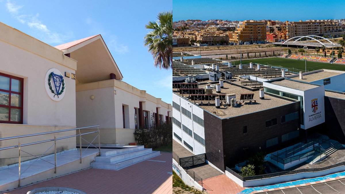 Los colegios SEK Alborán (izquierda) y British School of Almería.