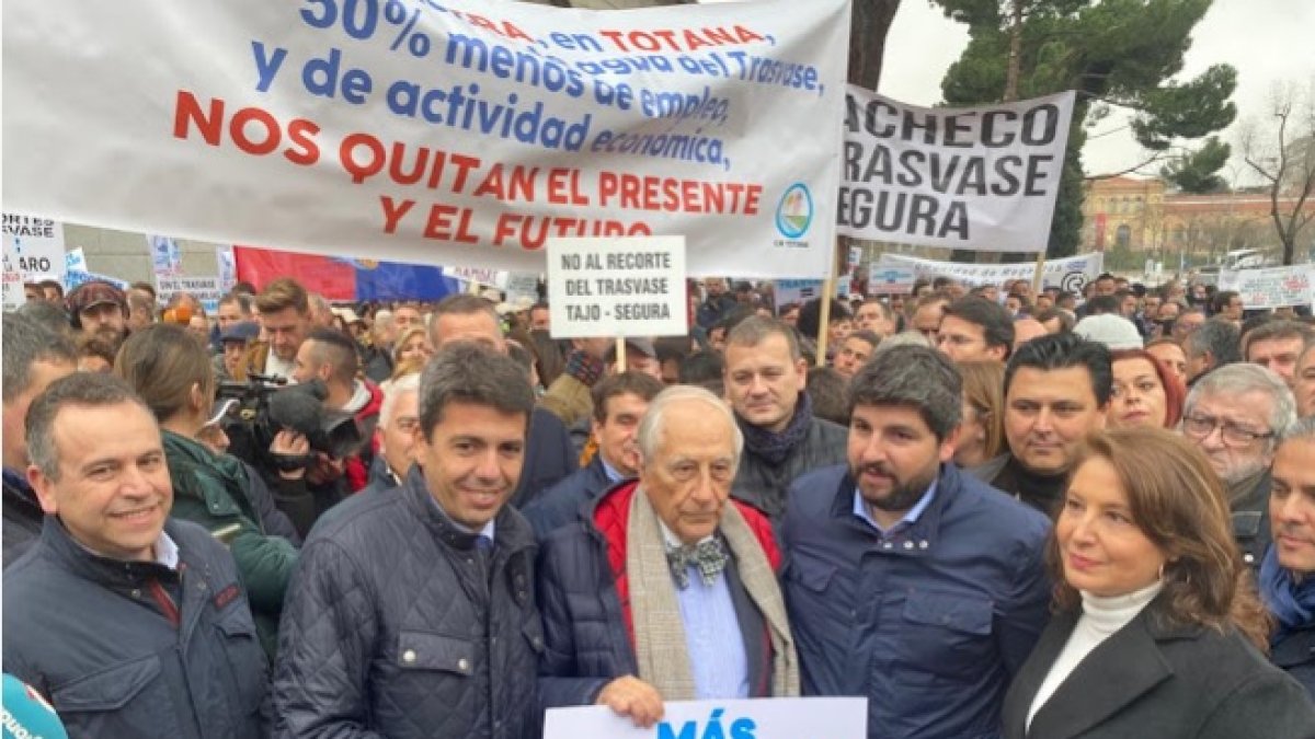 Archivo de la protesta en Madrid por el Trasvase Tajo-Segura, el pasado mes de enero..