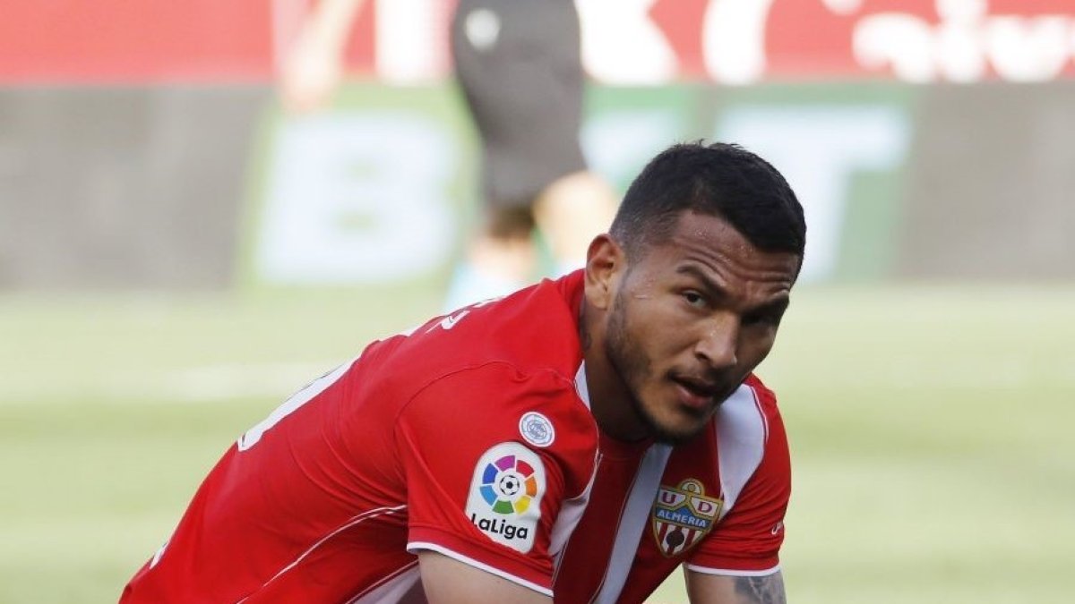 Luis Suárez en el Sevilla-Almería en el Sánchez Pizjuán.