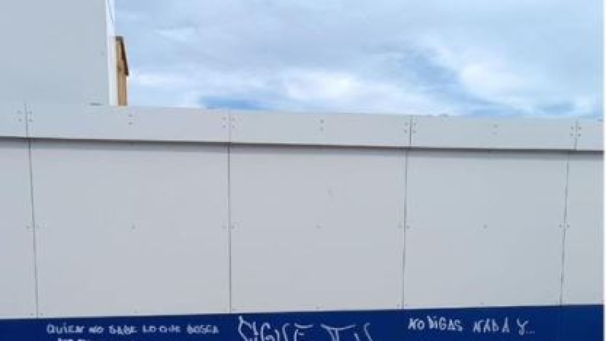 Pintadas aparecidas en el módulo recién instalado.