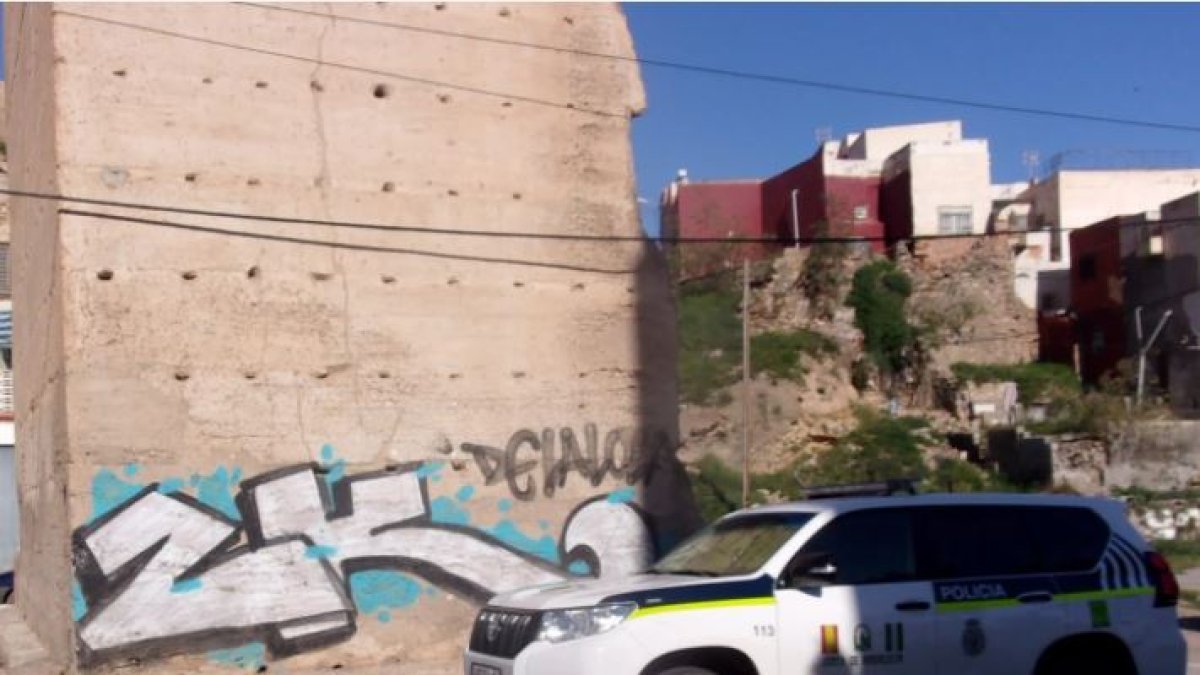 Imagen de la pintada que realizaron en el Torreón