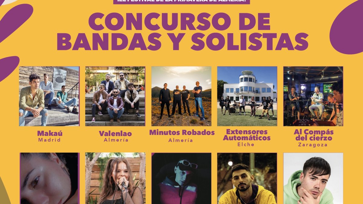 Concurso de bandas y solistas.
