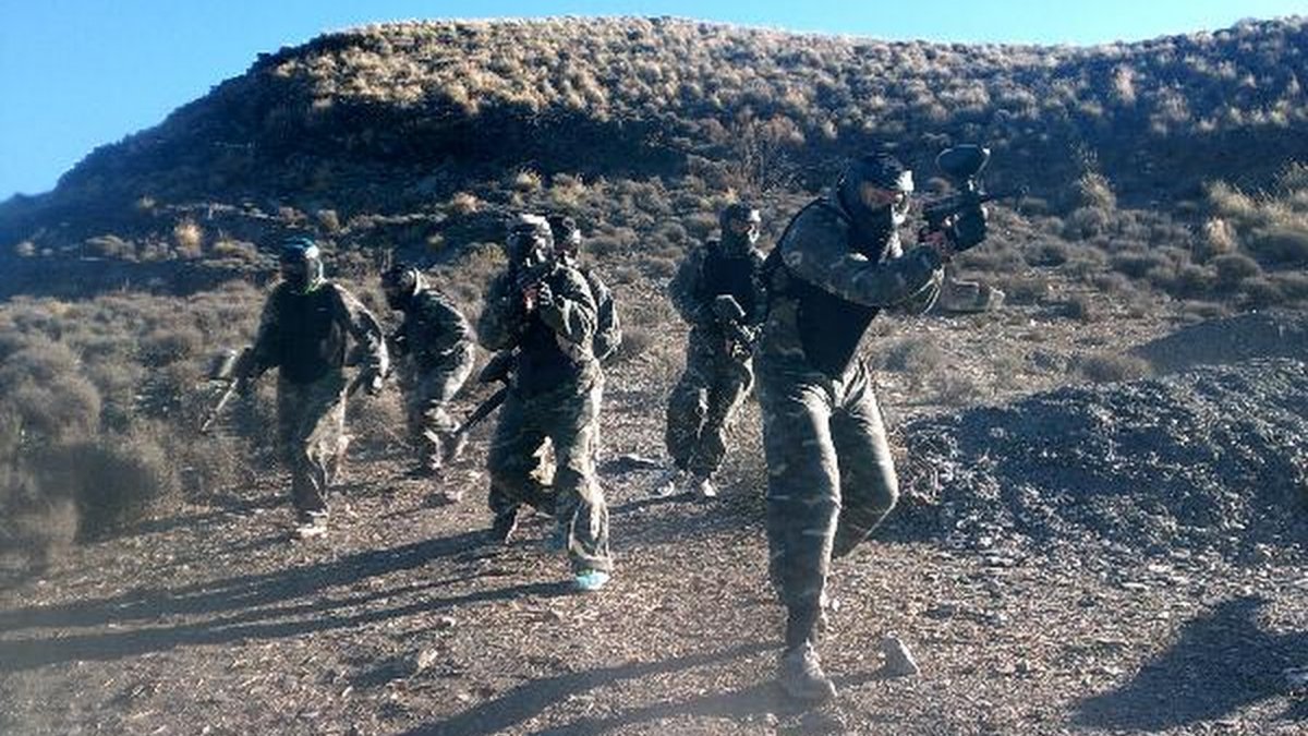 Imagen de archivo de una jornada de paintball.