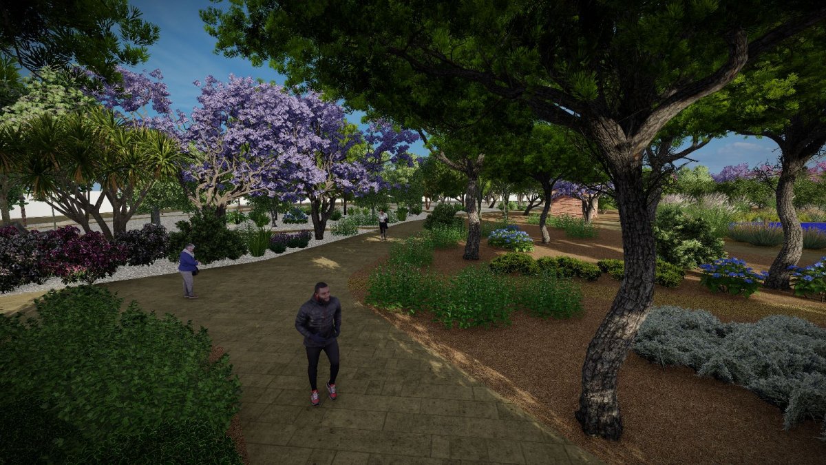 Vista del Parque de El Boticario según el proyecto