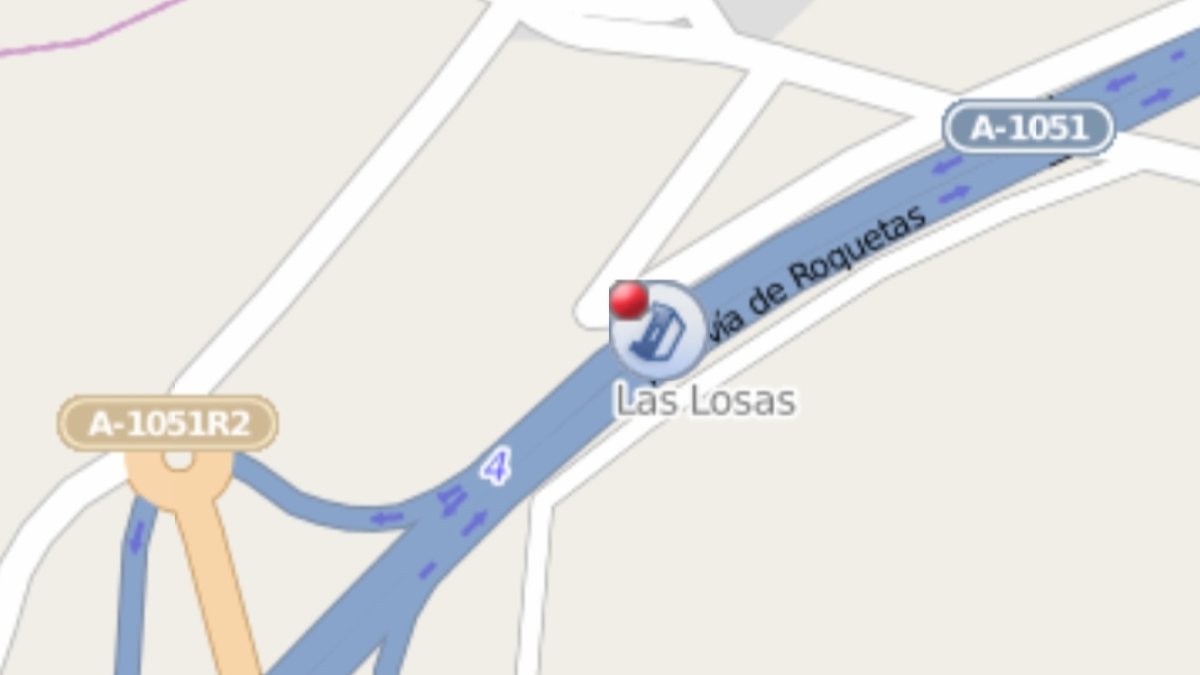 Notificación de la Dirección General de Tráfico sobre el punto en el que ha tenido lugar el accidente.