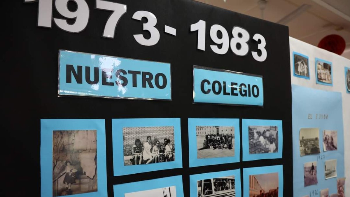 Imagen de la exposición que hay en el CEIP Ramón y Cajal.