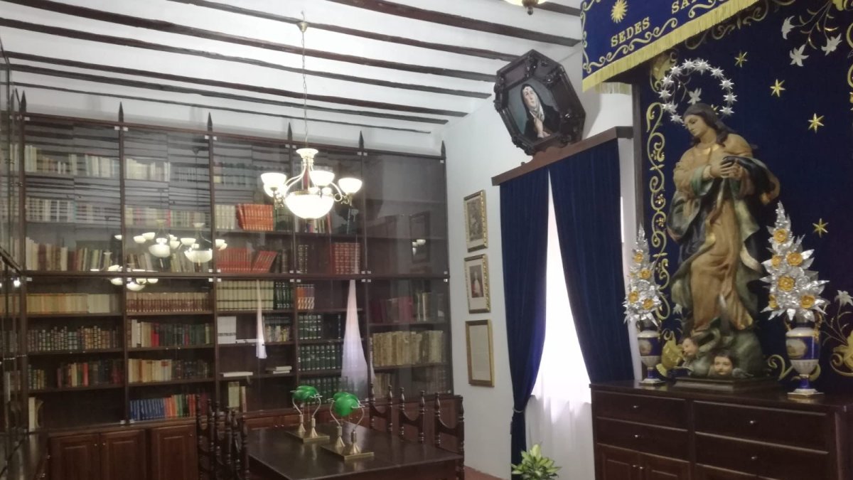 Una de las salas ya rehabilitadas recientemente del Santuario del Saliente.