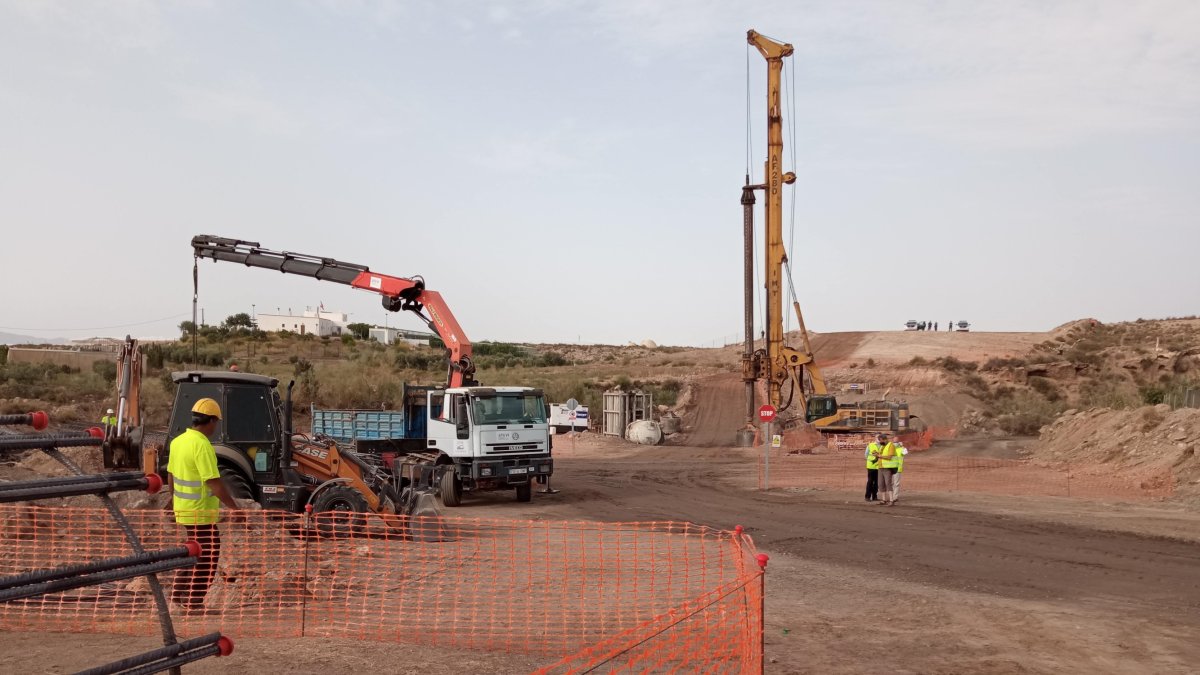 Obras del AVE en la provincia de Almería, en una imagen de archivo.