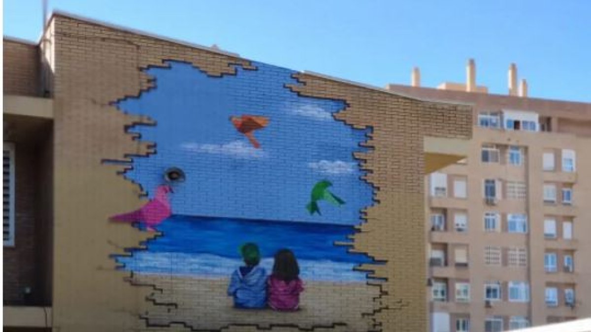 Mural del colegio Rafael Alberti.