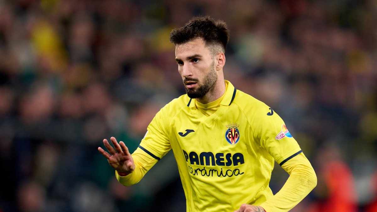 Baena, durante el partido en el Santiago Bernabéu. / Aitor Alcalde Colomer