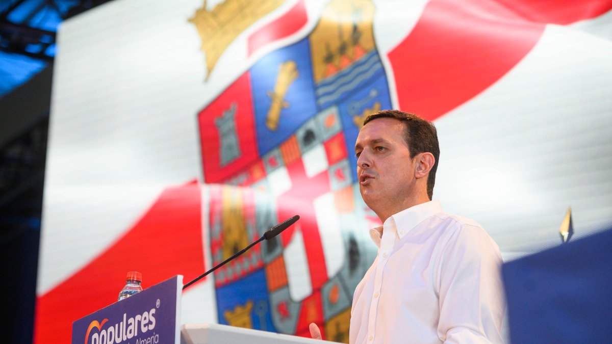 Javier Aureliano García, en el congreso del PP de Almería.