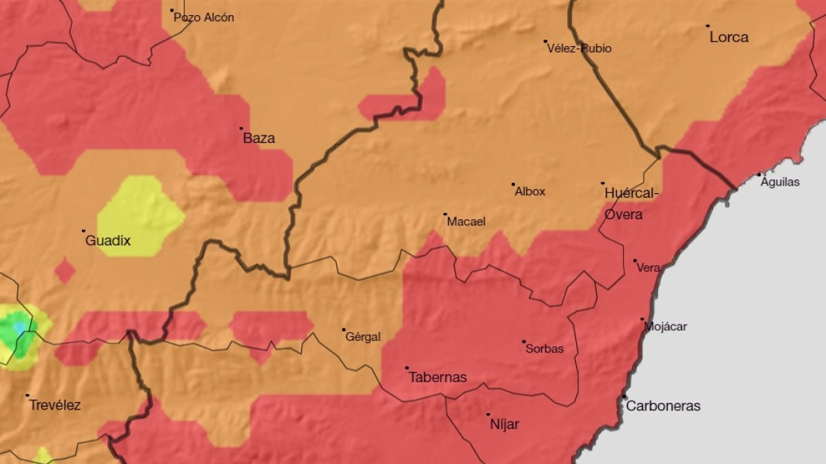 Previsión de riesgo de incendios este miércoles en la provincia.
