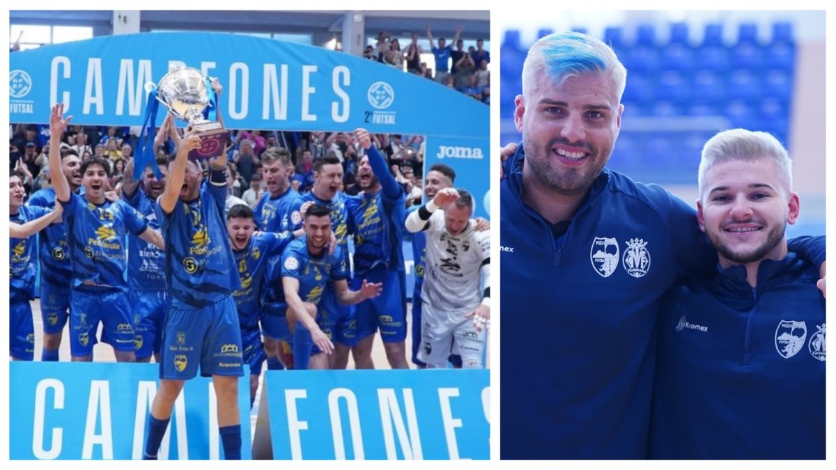 Peñíscola consiguió el ascenso después de ganar en casa a Burela. Pani (derecha), vuelve a la LNFS.