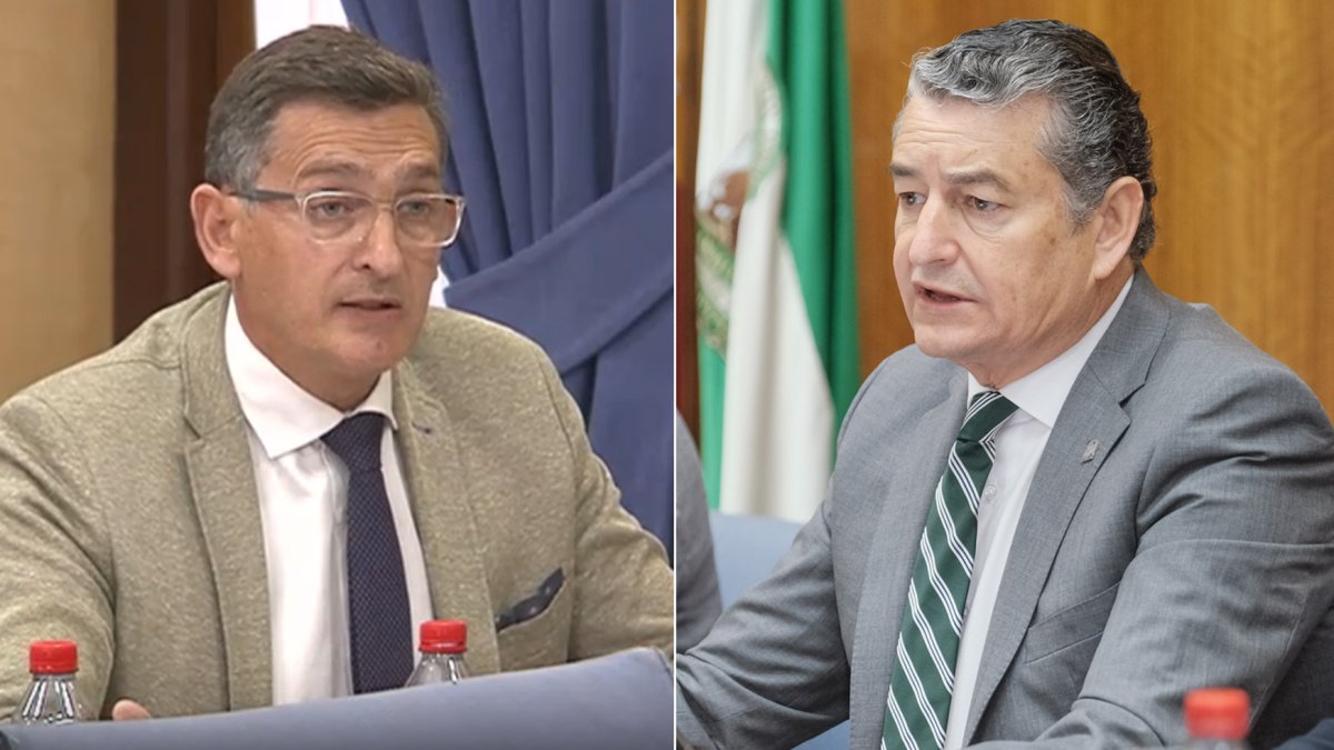 José Luis Sánchez Teruel, parlamentario andaluz, y Antonio Sanz, consejero de Presidencia