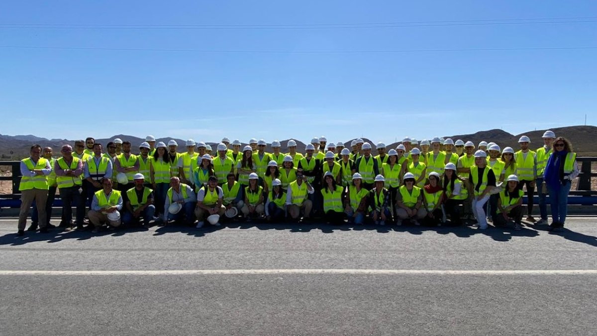Los alumnos de la Universidad de Granada durante su visita.