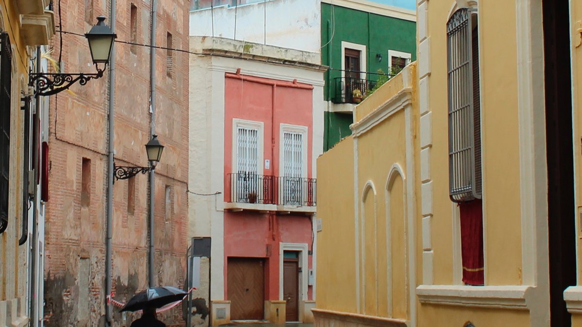 Un día de lluvia en Almería.