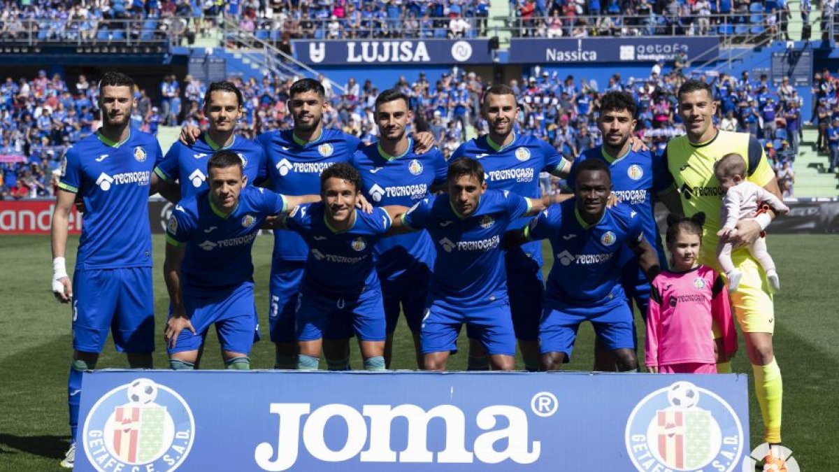 El once del Getafe que salió ante el Barcelona (0-0).