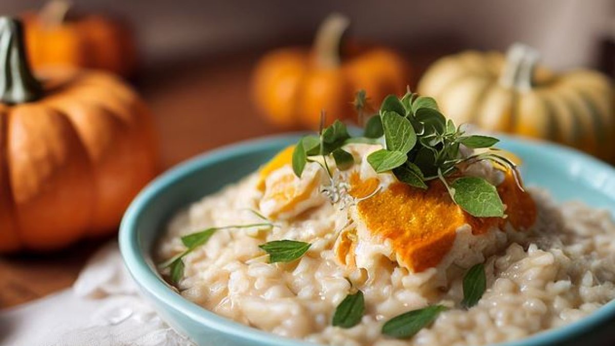 Risotto para almorzar.