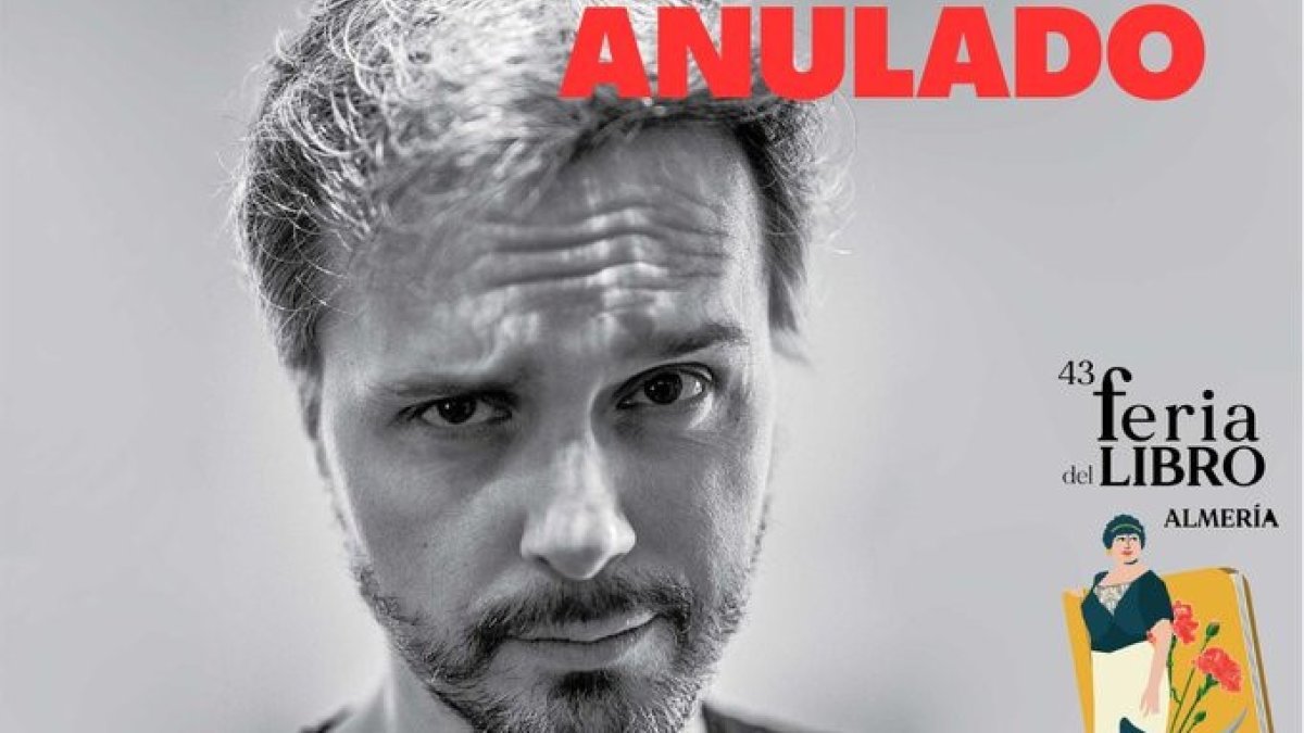 Imagen de la Feria del Libro que anuncia la cancelación de los actos con Juan Gómez-Jurado.