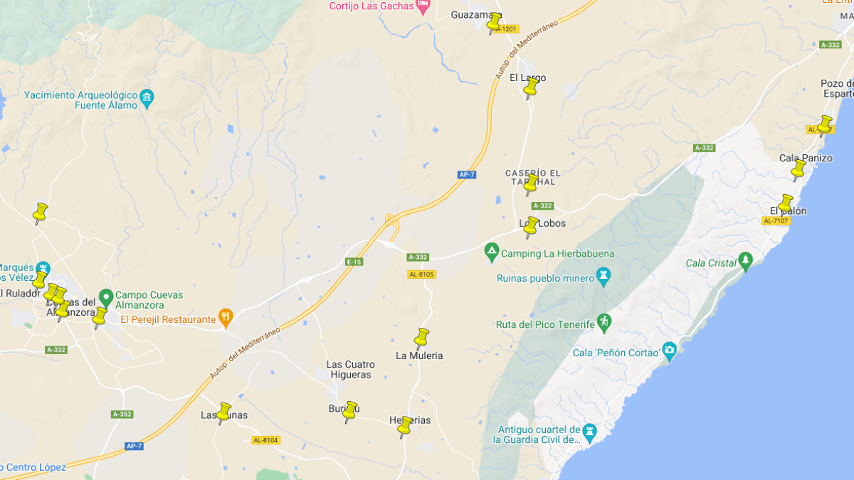 Mapa de las ubicaciones de las nuevas cámaras de vigilancia.