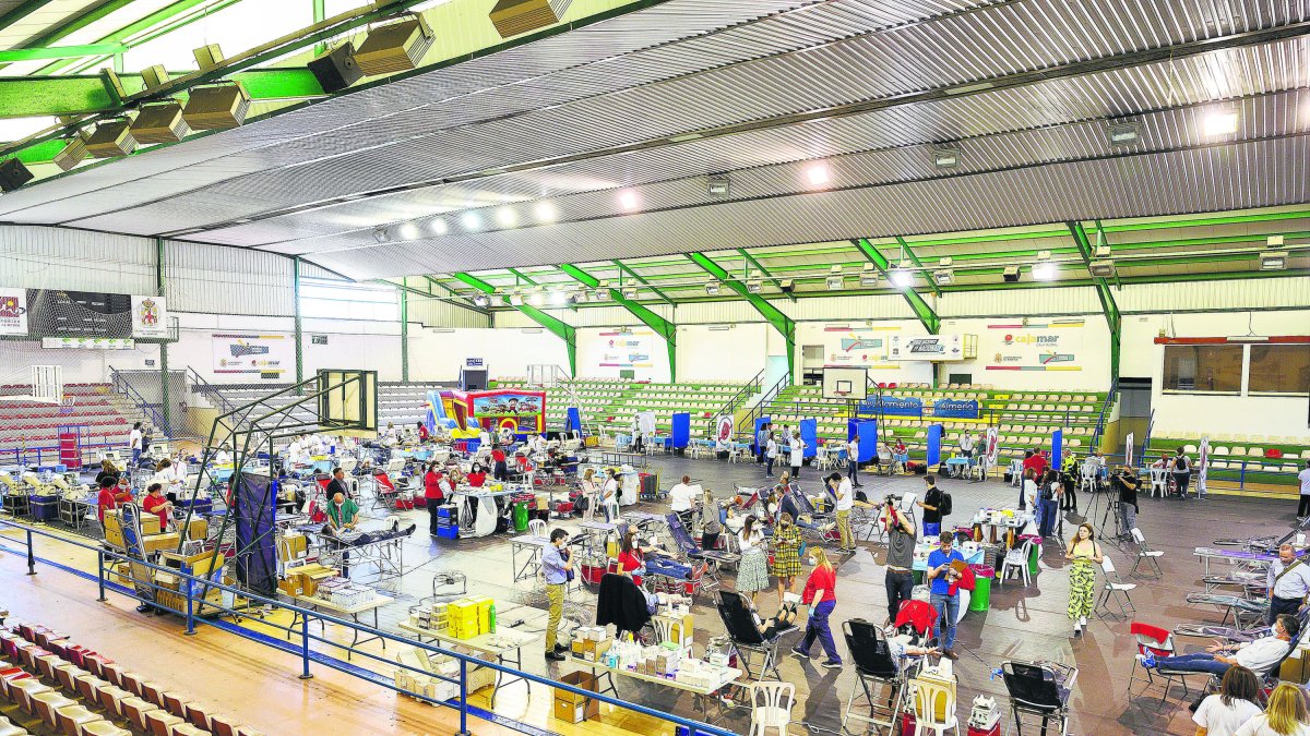 Imagen del maratón de donación de sangre del año pasado en el pabellón Rafael Florido de Almería.
