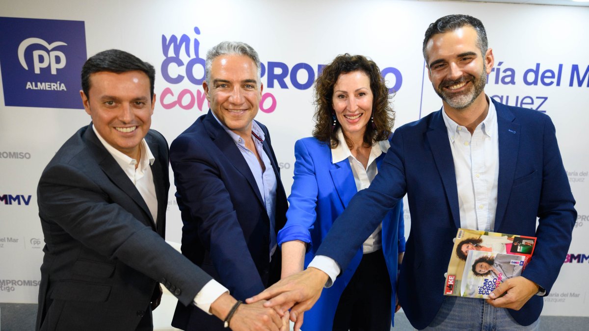 Javier García, Elías Bendodo, María del Mar Vázquez y Ramón Fernández-Pacheco.