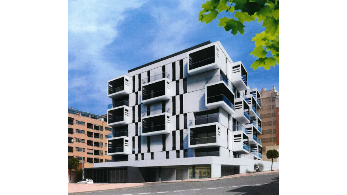 Imagen virtual del futuro bloque junto al barrio de Los Angeles.